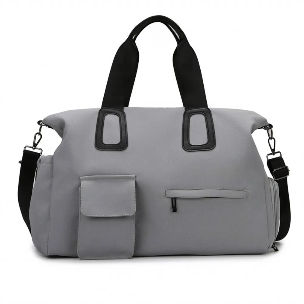 

with Dry Wet Separated Travel Duffle Bag Carry On Shoe Compartment Fitness Gym Bag Solid Color Large Capacity