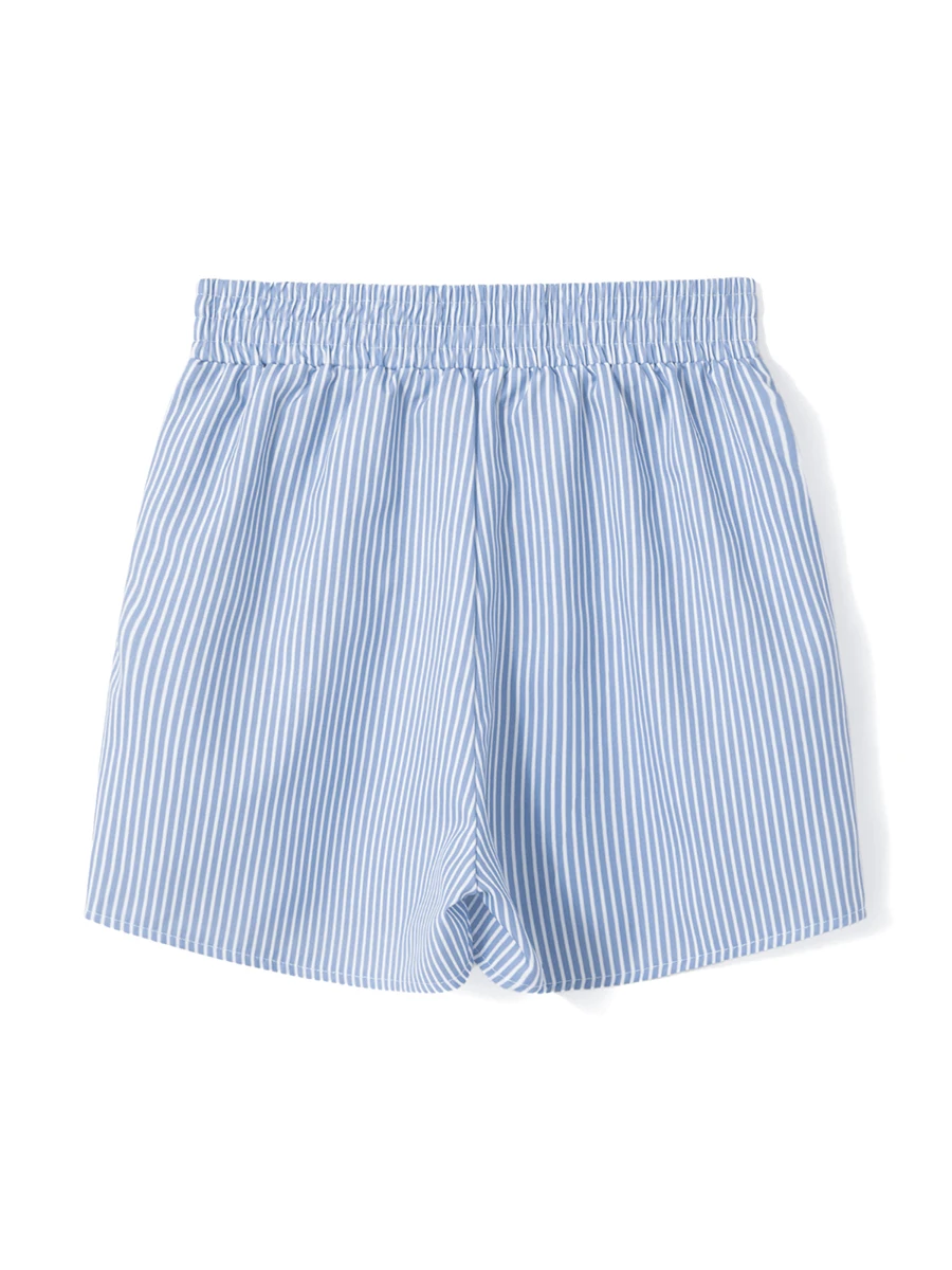 Boxer rayé à carreaux pour femmes, short de pyjama taille élastique, vêtements de nuit vichy mignons, micro short Pj, Y2K