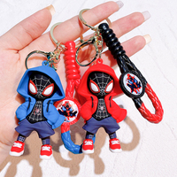 Marvel Spider Man Cute Doll Pendant Action Figures Avengers Iron Man Captain America Keychain Bag Keyring Pendant Birthday Gifts