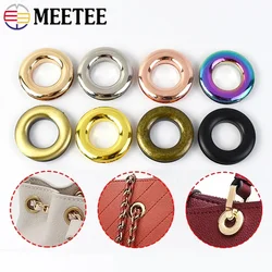 Meetee 4/10 pz occhielli in metallo fibbia a vite 10-25mm lega occhiello punzone O anello fibbie per unghie catena Stoma tende gancio chiusura accessorio