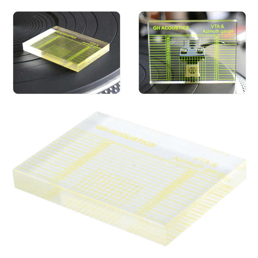 Phonograph VTA Azimuth Gauge Alignment Block Ruler VTA & Cartridge Azimuth Alignment Ruler Record Player Measuring Phono Tonearm