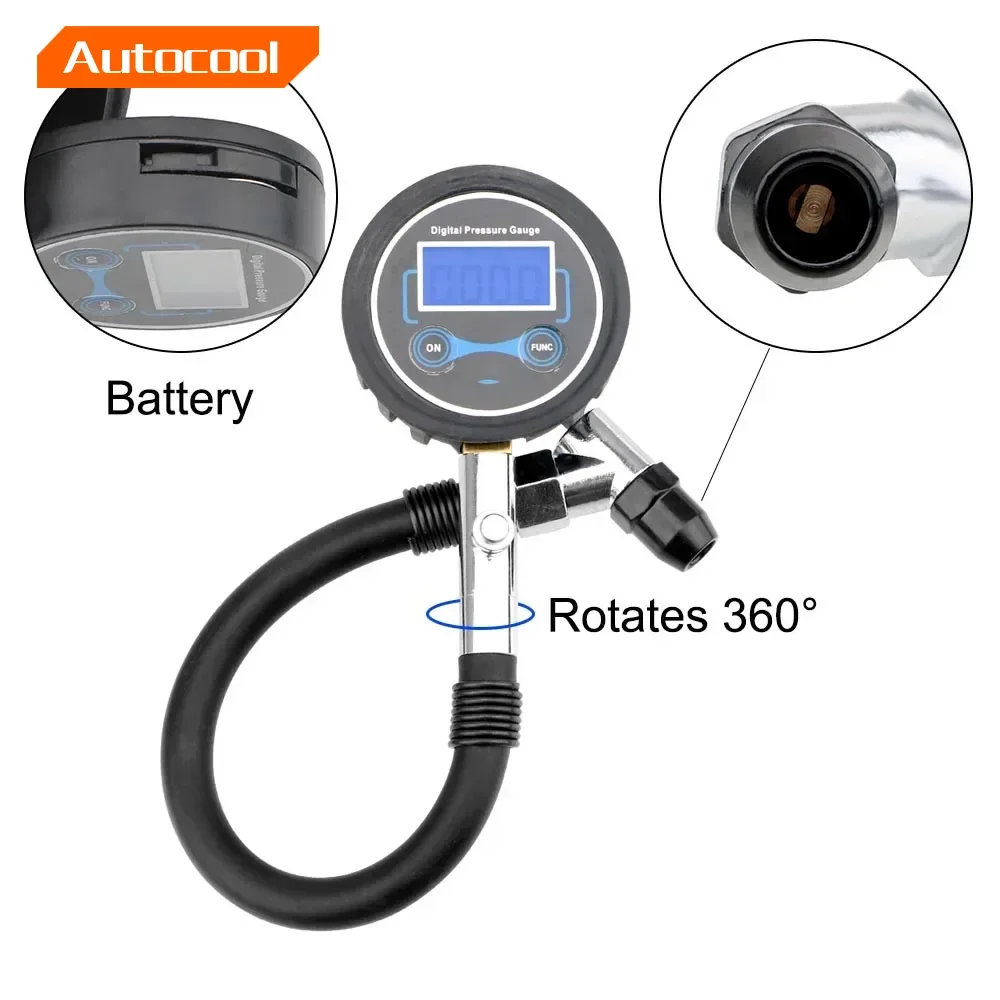 

Auto Tire Pressure Gauge LCD Digital Tyre Tester High Precision Monitor System Test Accessories for Car Truck Vehicle Motorcycle