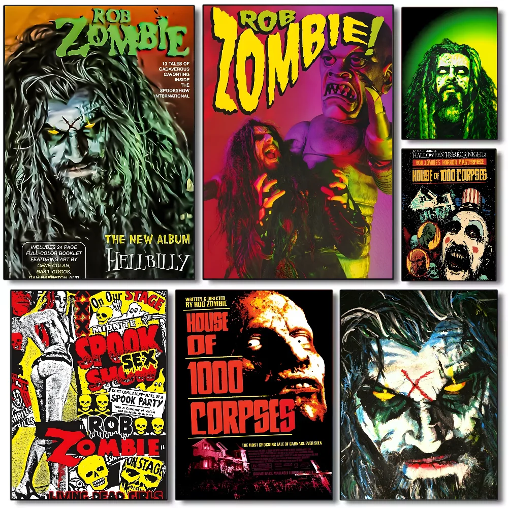Rob Zombie Canvas Art Poster HD art sticky wall waterproof home living room bedroom bar aesthetic decoration
