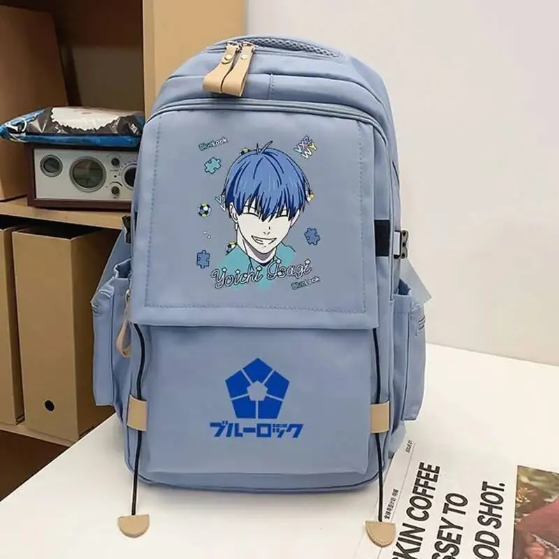 

Anime Game Breathable Mesh Black White Red Blue Lock Student Teens School Bags Backpacks