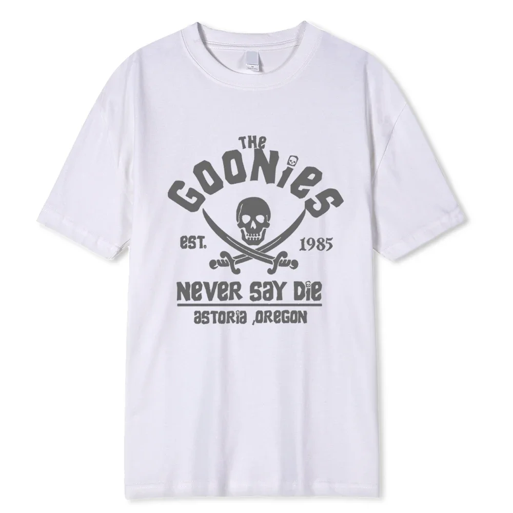 The Goonies Never Say Die تي شيرت ملابس مضحكة بأكمام قصيرة ورقبة دائرية تي شيرت للكبار تي شيرت قابل للتنفس