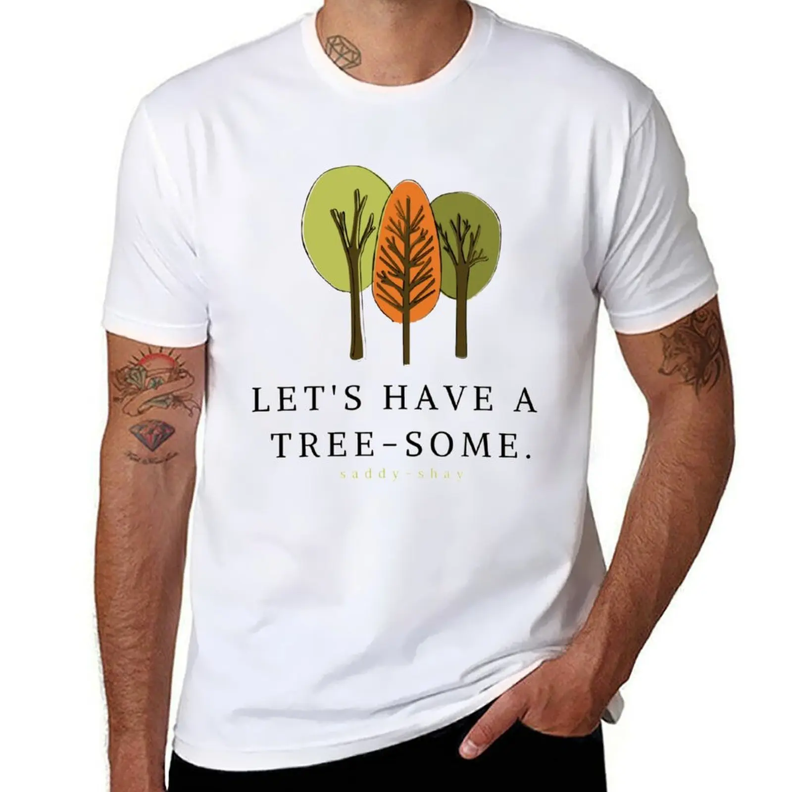 

Having a treesome T-Shirt man t shirts for men casual man t shirts high quality luxury brand T-Shirt