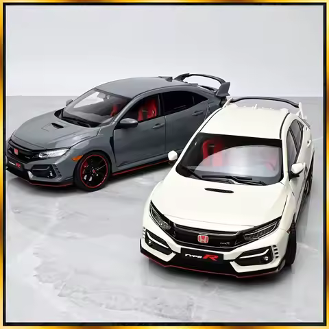 1：18 LCD Diecast Car Model Honda Civic TYPE-R FK8 Alloy Model Room Ornament Display Collectible Model Boy Birthday Gifts