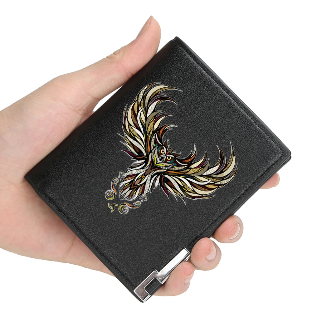 

New Arrivals fashion SPQR Steampunk Eagle classic Printing Pu Leather Wallet Men Women Billfold Credit Card Holders Short Purses