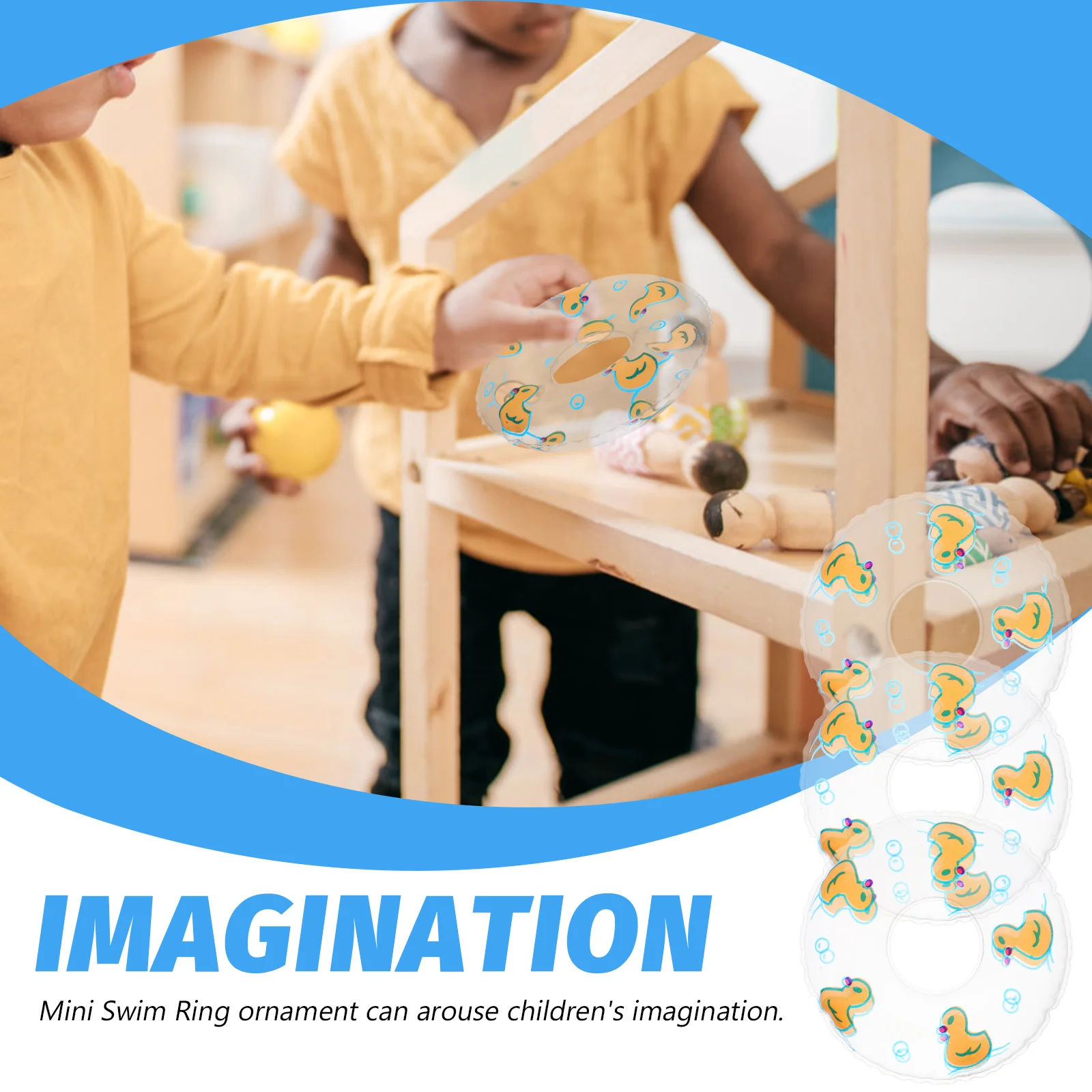 

10 Pcs Mini Swimming Ring Accessories Miniature Decor Photo Props House Decors Cute Plaything Rings Pvc Child