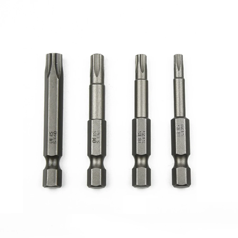 Embouts de tournevis Torx magnétiques en acier, tournevis électrique, outils à main hexagonaux, T20, T25, T30, T40, 1 po, 4 po, 50mm, 4 pièces