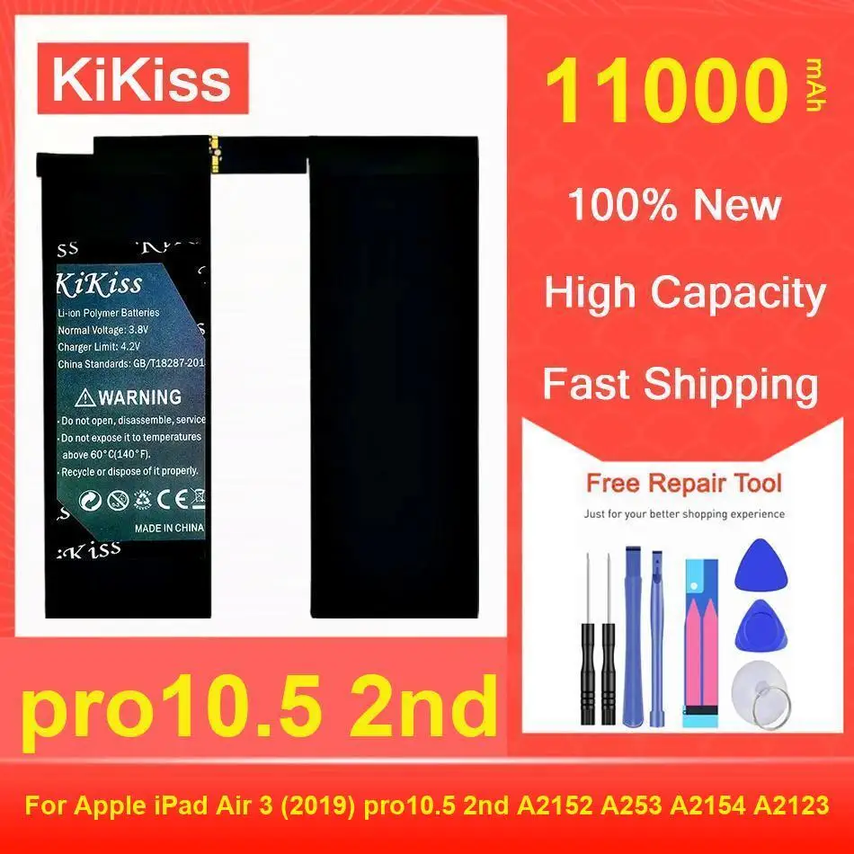 

Kikiss Battery 11000Mah Pro10.5 2Nd For Apple Ipad Air 3 (2019) A2152 A253 A2154 A2123