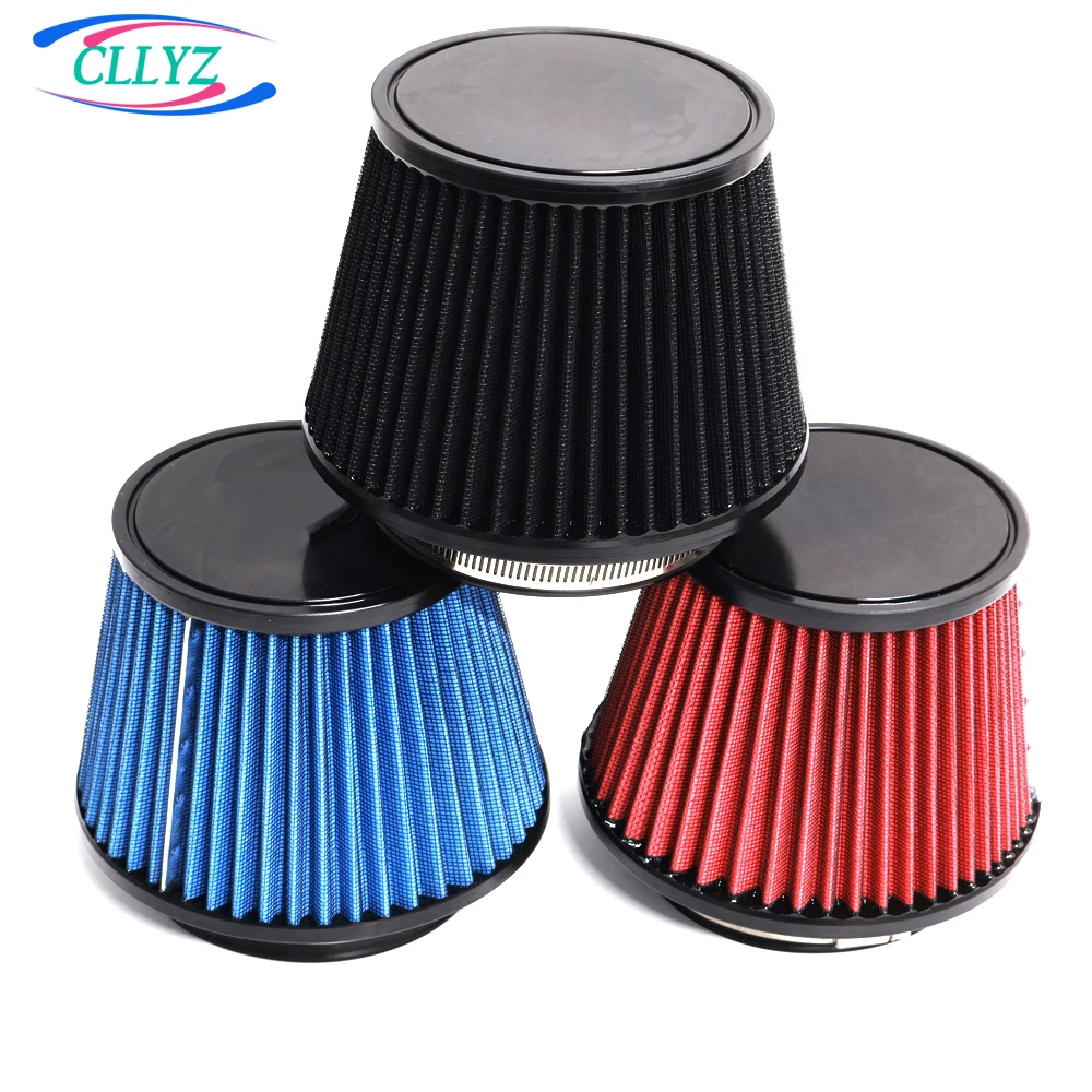 

4.5inch Car High Flow Air Filter 115mm JDM Racing Sports Car Accessories Black Red Blue - Performance Auto Part
