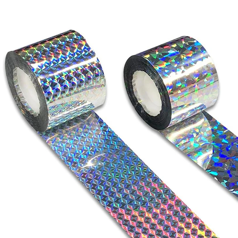 Bird Repellent Reflective Tape Orchard Farm Bird Scare Ribbon Colorful Laser Hanging Bird Deterrent