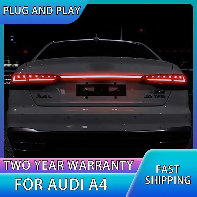 For audi new A4L width light 2020 2021Led Through tail light Through trunk rear lamp LED turn signal Light modified