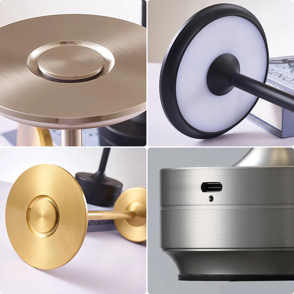 Creative Rechargeable Table Lamp Restaurant Bar Table Lamp Dimming Atmosphere Retro Portable Rechargeable Touch Usb Table Lamp