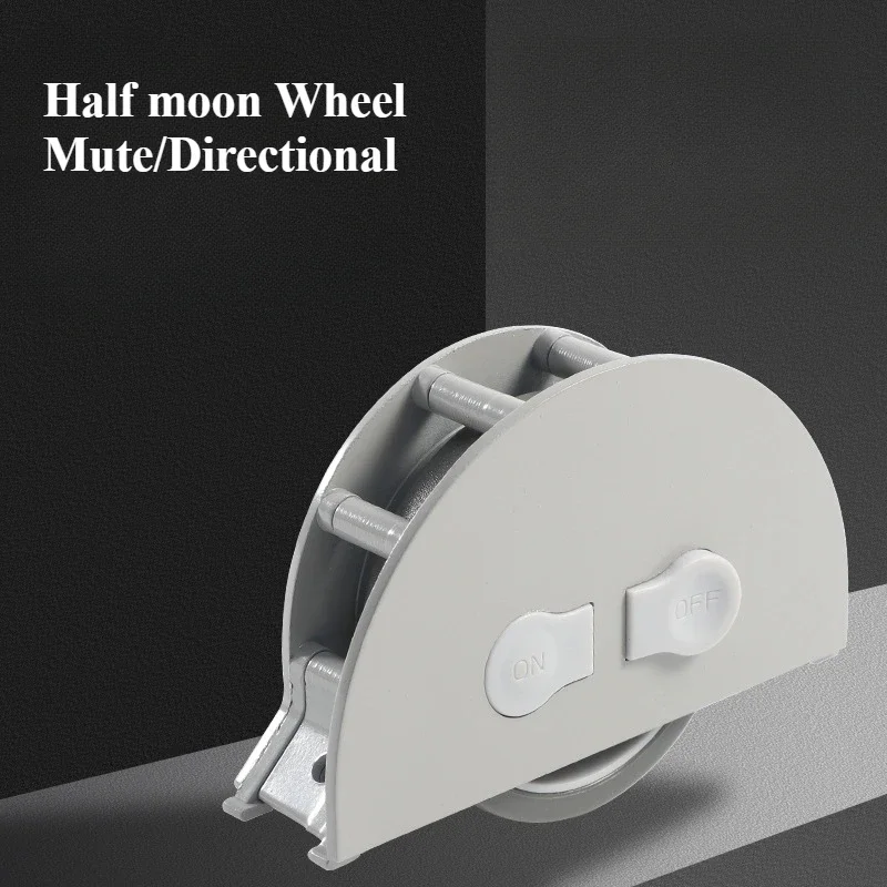Furniture Caster Wheels Half Moon Silent Hydraulic 2Pcs Set Directional Office Desk Wheels