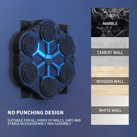 Smart musikboxningsmaskin för hemmabruk, väggmålning för barn, strejkreaktion inomhus, elektronisk måltavla för sandaträning 12 best sales musikboxningsmaskin - №8