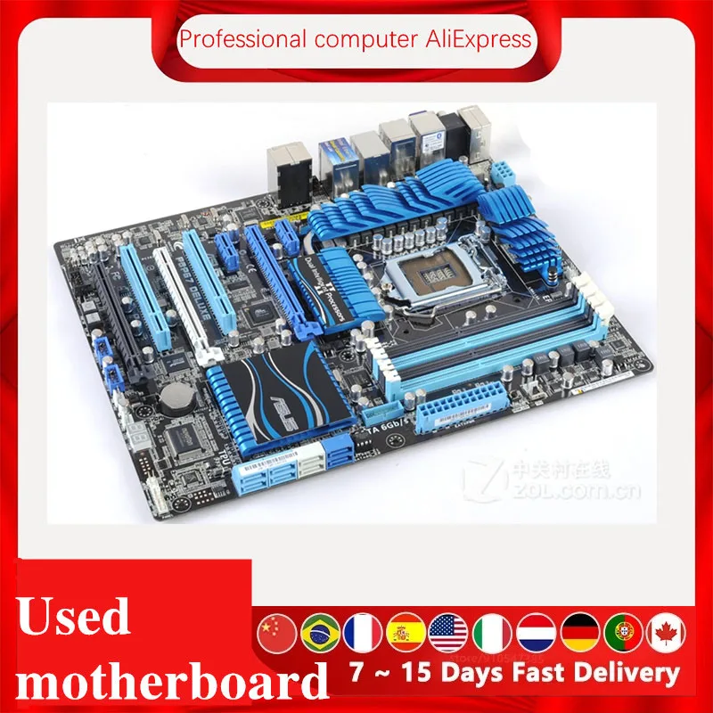 For ASUS P8P67 Deluxe Computer Motherboard LGA 1155 DDR3 For Intel P67 P8P67 Used Desktop Mainboard