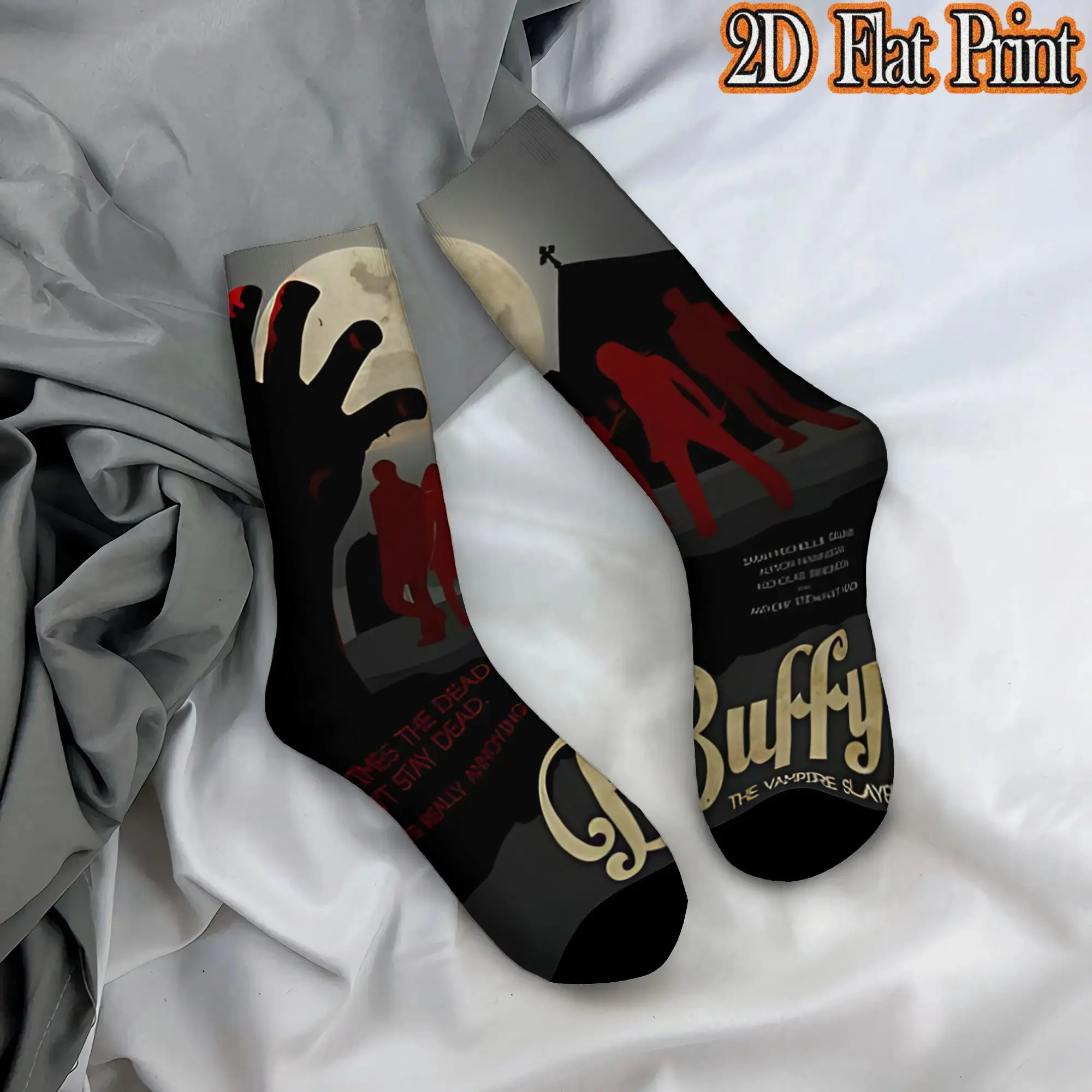 Vampire Slayer Buffy Outdoor Men's  Compression Winter Socks Unisex Suitable Crew Sock Cycling Socks