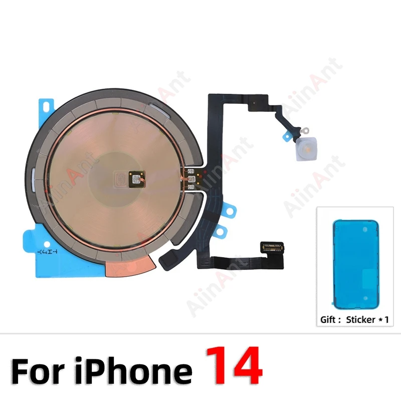 OEM Sticker + Flex For iPhone 12 13 14 15 Pro Max Mini Plus Power Volume FlashLight NFC Magnet Wireless Charging Cable image 6