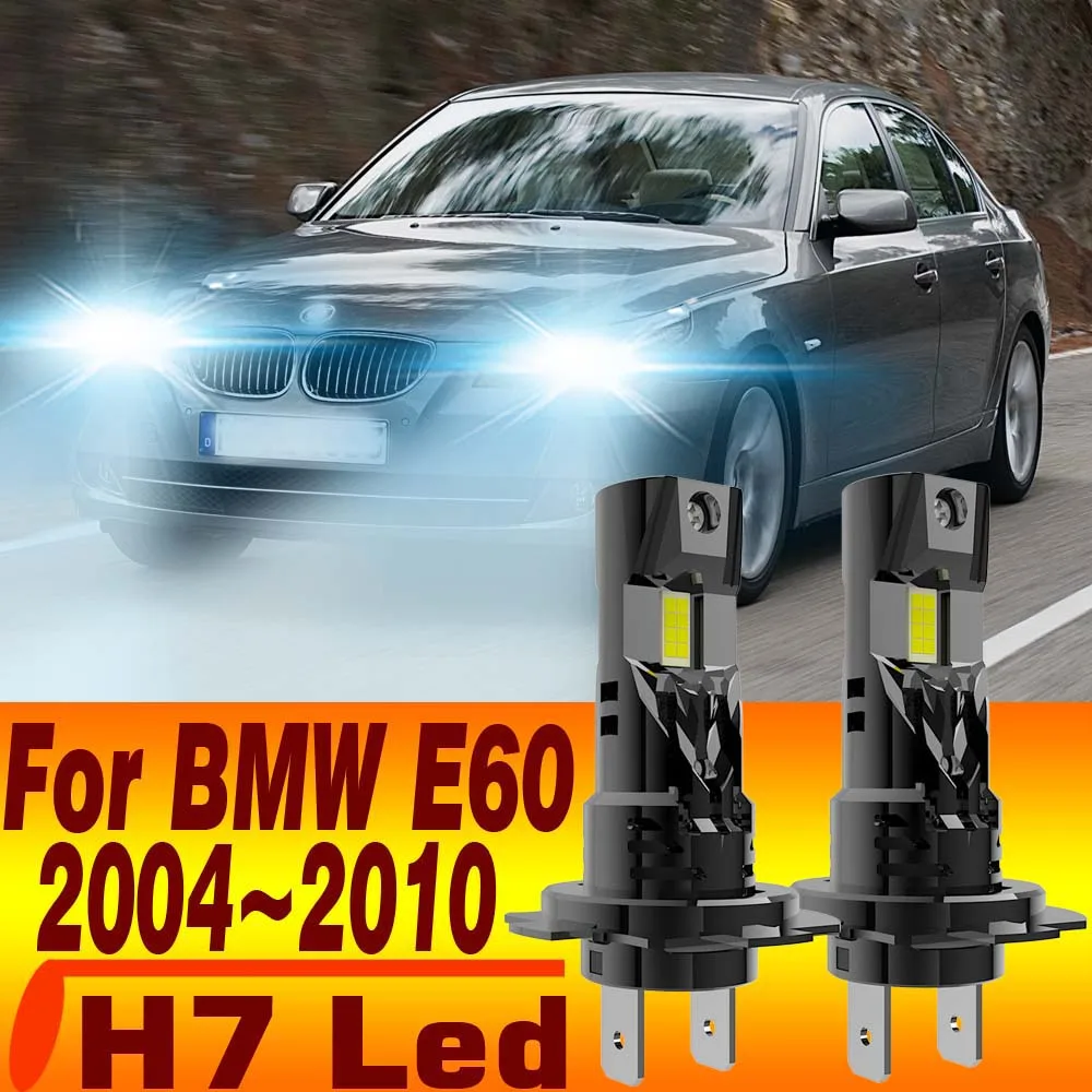 2pcs High Power H7 LED Headlight Bulb 12V PX26D Turbo Diode Fog Lamp for BMW E60 5 2004-2010 No Adapter Required Car Fog Lamp