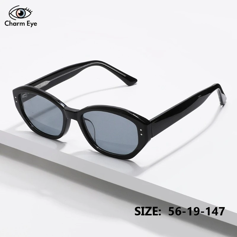 2026 New Women Cat Eye Sunglasses Outdoor Fashion Acetate Black Retro Ultra Light Korean Edition Men Sports Driving Sun Glasses