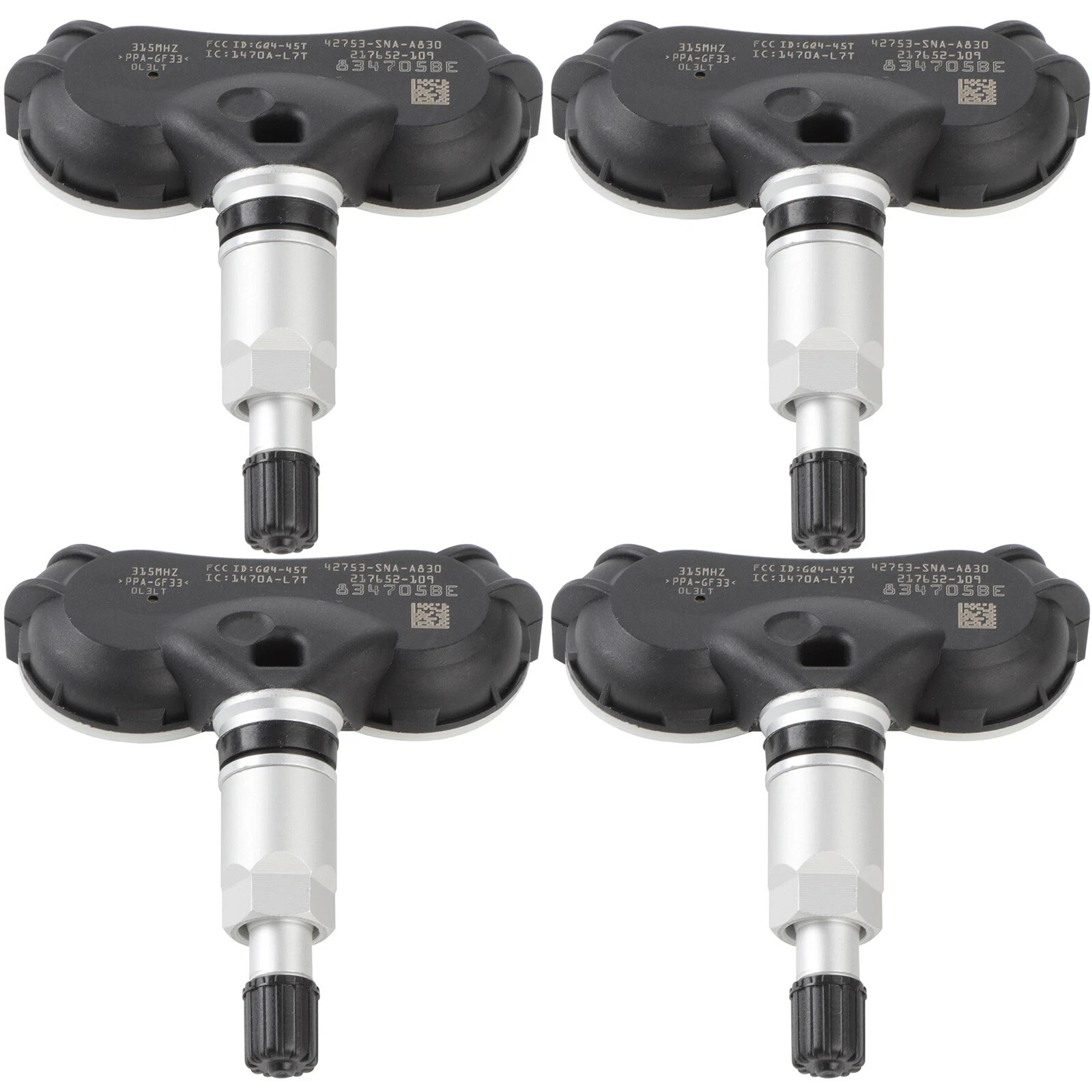4PCS 42753-SNA-A83 Tire Pressure Sensor TPMS 315MHz For Acura CSX Honda Odyssey Insight Fit Element Civic CR-Z 42753-SNA-A830-M1