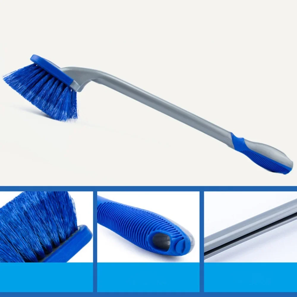 1/3PCS Car Wash Tool Wheel Hub Brush Combination Household Blue Tire Brush Car Beauty Maintenance and Cleaning Steel Ring Brush