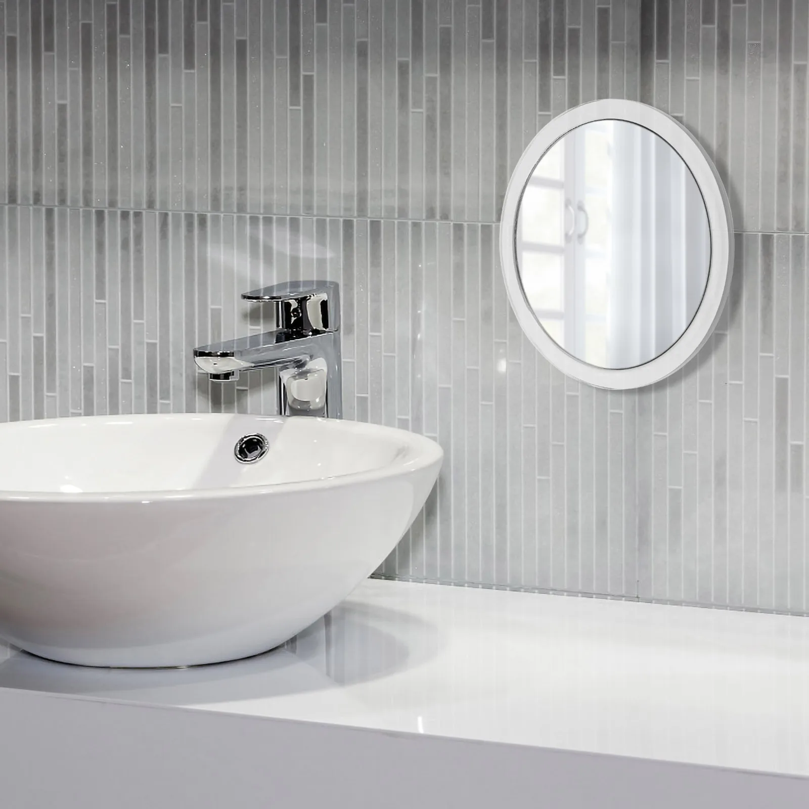 

Hd Magnifying Makeup Mirror with Suction Cup for Bathroom Wall Single Sided Mirror for Precise Makeup Application