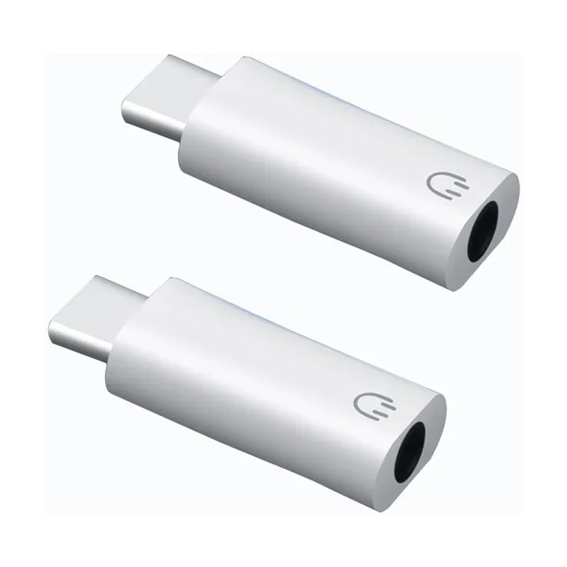 2-Pack USB C to 3.5mm Audio Headphone Jack DAC Adapter, Compatible with iPhone 15 Pro Max/Plus, Galaxy S23/S22 Ultra, iPad Pro