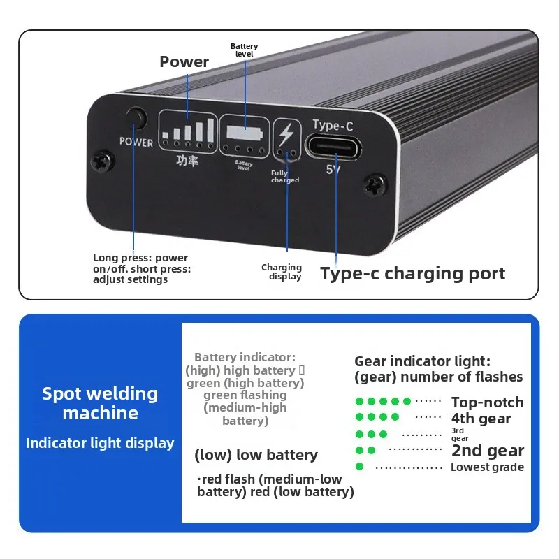 Battery Spot Welder Portable Handheld 18650 Lithium Battery, Alumina Brazing Head