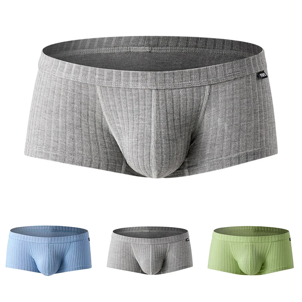 

Shorts U Convex Big Pouch Mens Boxer Trunks Underpants Enhancing Scrotum Bulge Low Waist Sweat Breathable Flat Boxers Elastic