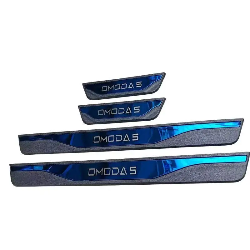 For OMODA 5 OMODA5 Car Door Sill Welcome Pedal Adhesive Threshold Protector Sticker ABS Steel Anti-Scratch Entry Guard Trim Cove