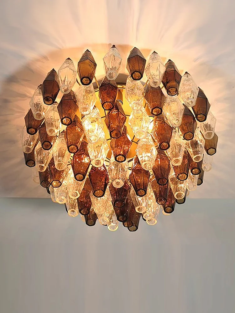 

Vintage Glass Led Ceiling Lights For Dining Room Plafonnier Lustre Ceiling Lamp Luxury Home Decor Bedroom Lighting