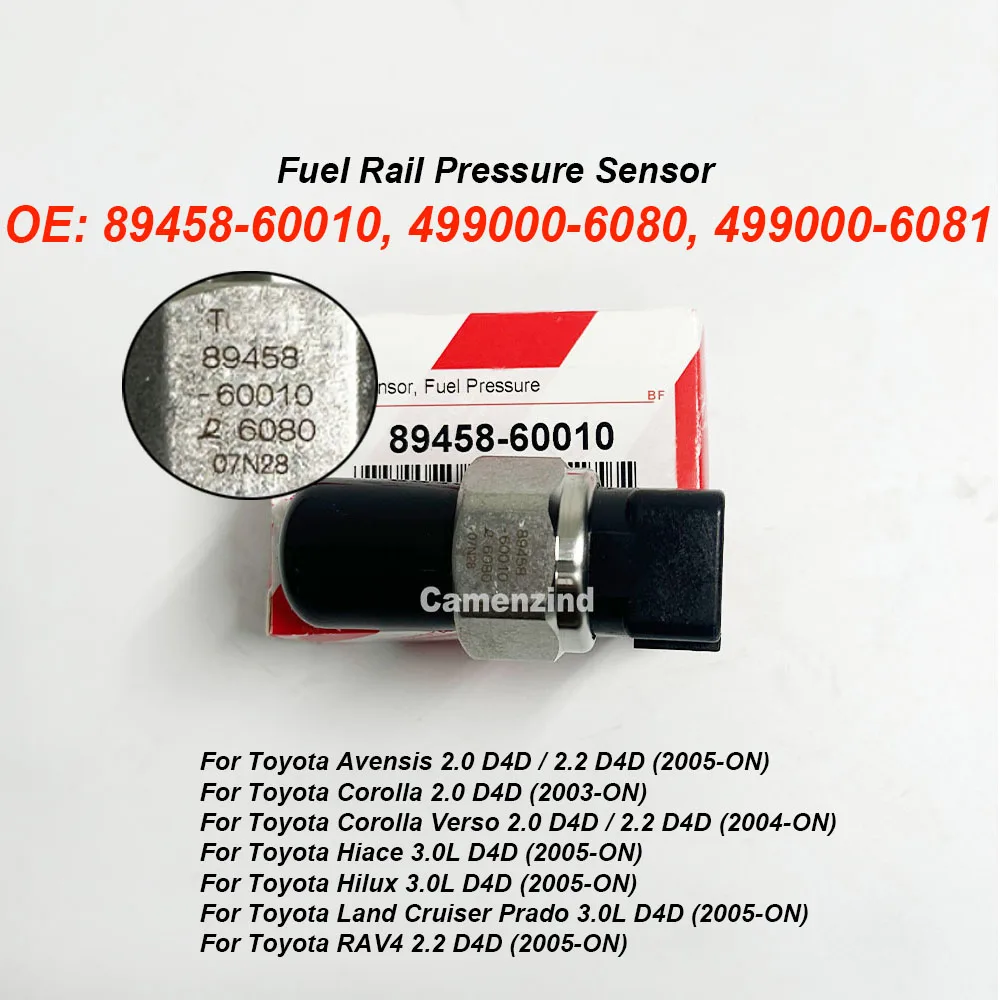 

89458-60010 499000-6081 6 PIN Fuel Pressure Sensor For Toyota Avensis 2.2L 2.0 D4D RAV4 / Corolla 2.5 8945860010 4990006081