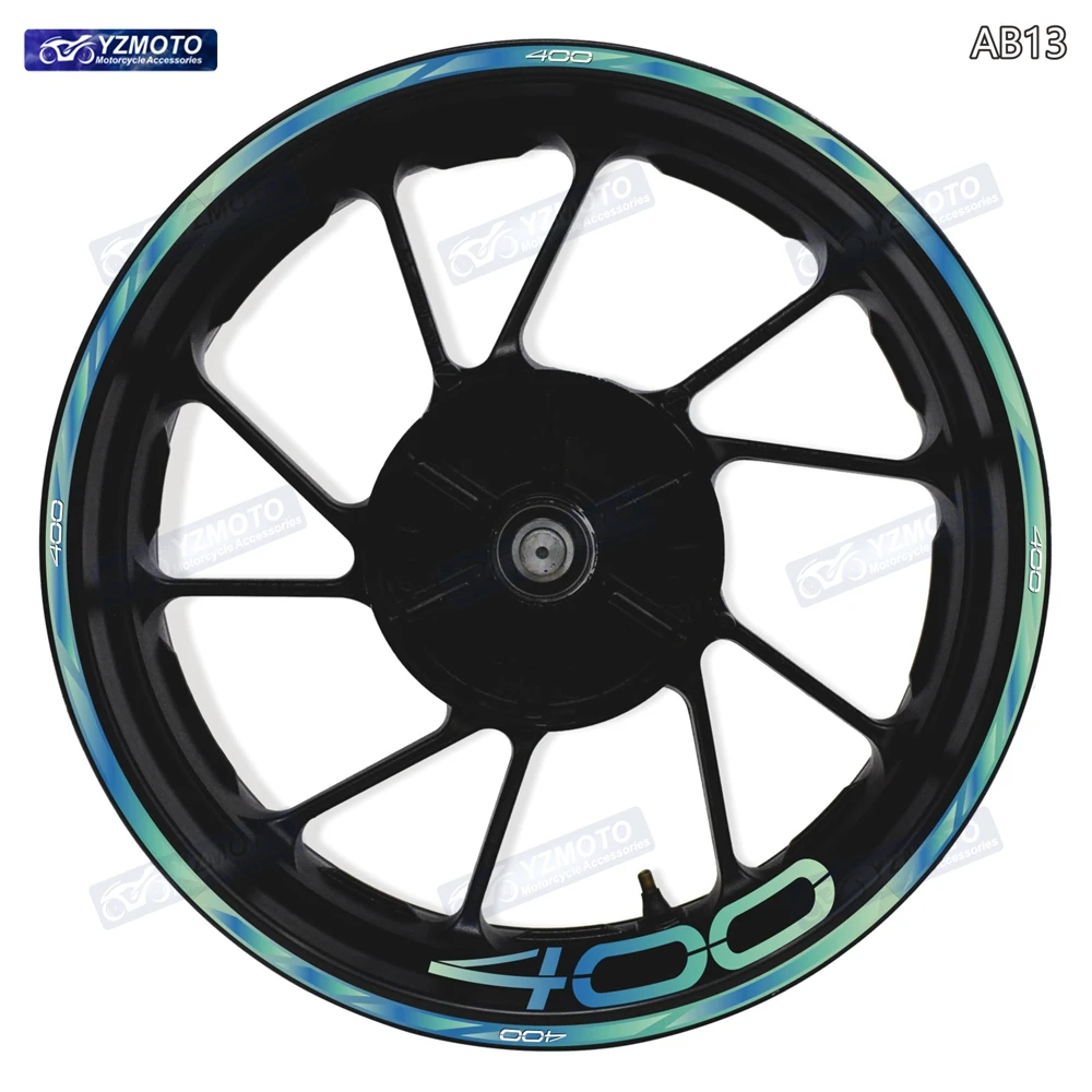 

For Z400 Motocycle Accessories Wheel Hub Sticker Front And Rear 17-inch Decal Reflective Rim Waterproof Decoration Stickers