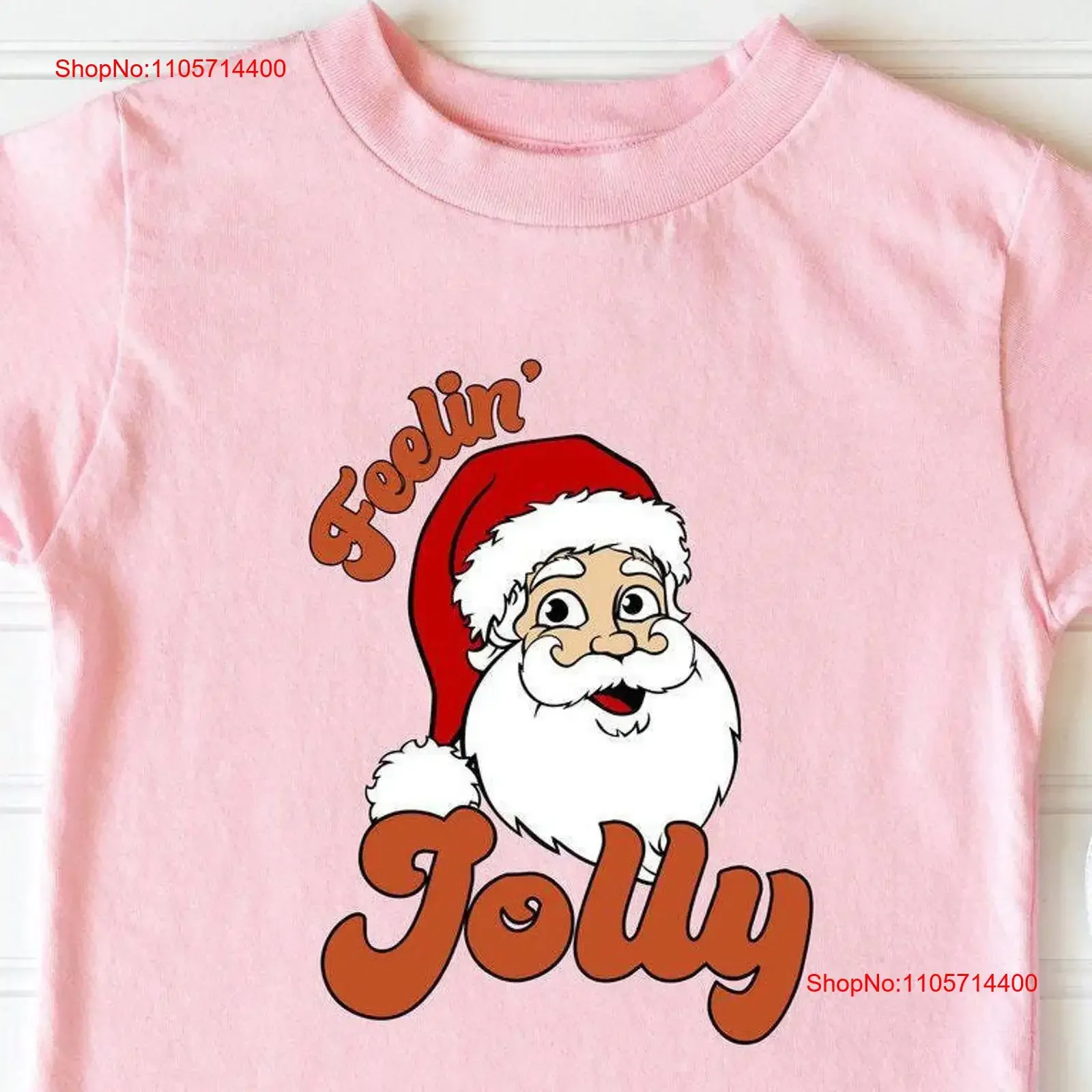Christmas Kids T Shirt Feelin Jolly Family Xmas Holiday Holly Season vintage Washed streetwear Stretched Stylish fashion Casual