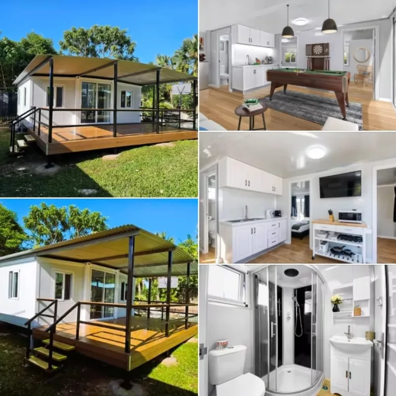 40ft 20ftFolding Mobile Homes Tiny Home Houses Ready Container Prefabricated House Two Bedroom Prefab Expandable Container House
