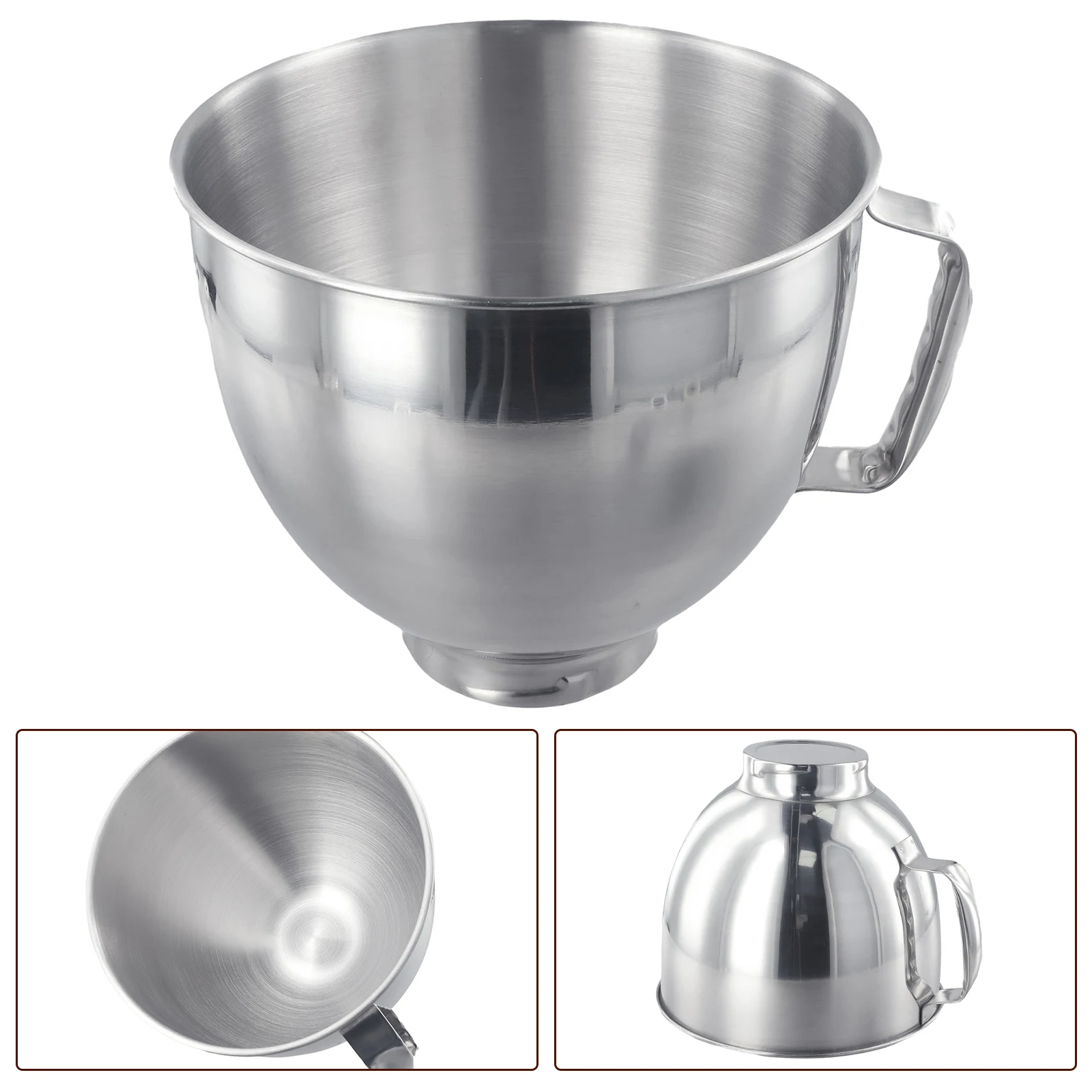 Wysokiej jakości miska mieszająca ze stali nierdzewnej do mikserów stojących KitchenAid 4.5QT/5QT Część zamienna do urządzeń domowych Akcesoria