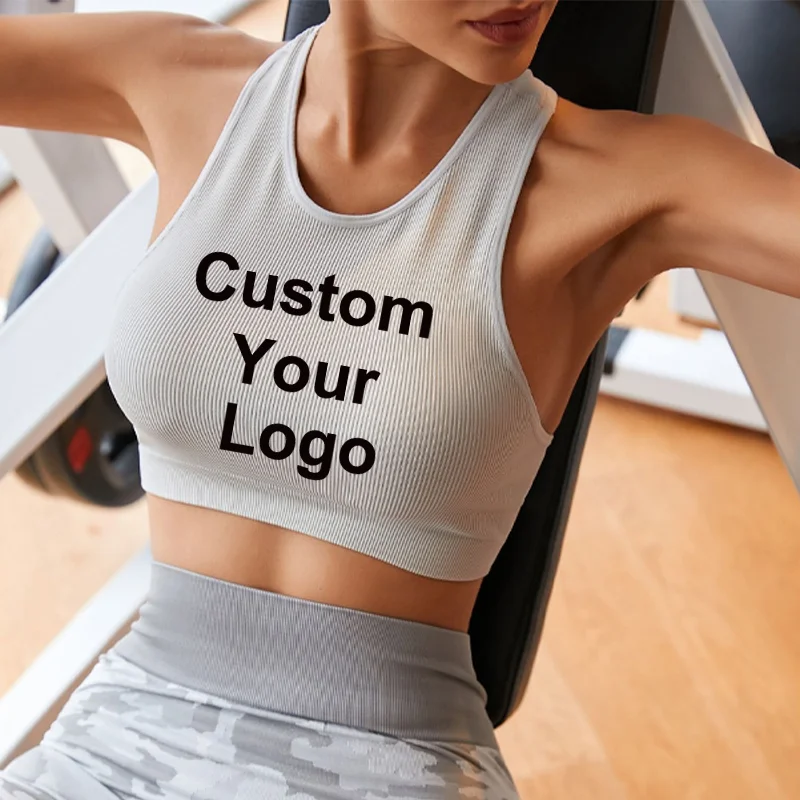 Sleeveless Tank Tops Tees Women Custom Your Logo Solid Casual Fashion Crop Top Ladies High Street Tie Up Croptop Summer Fitness