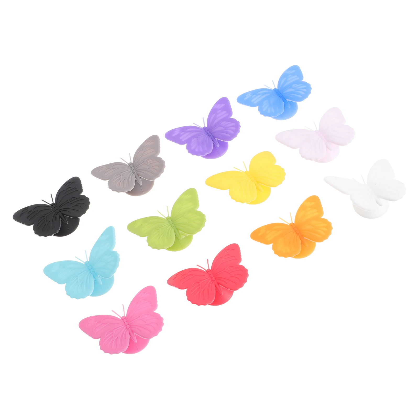 

12pcs Wine Glass Markers Silicone Cup Tags Goblet Recognizers Festival Supplies Party Decorations Gifts Bartender Tools