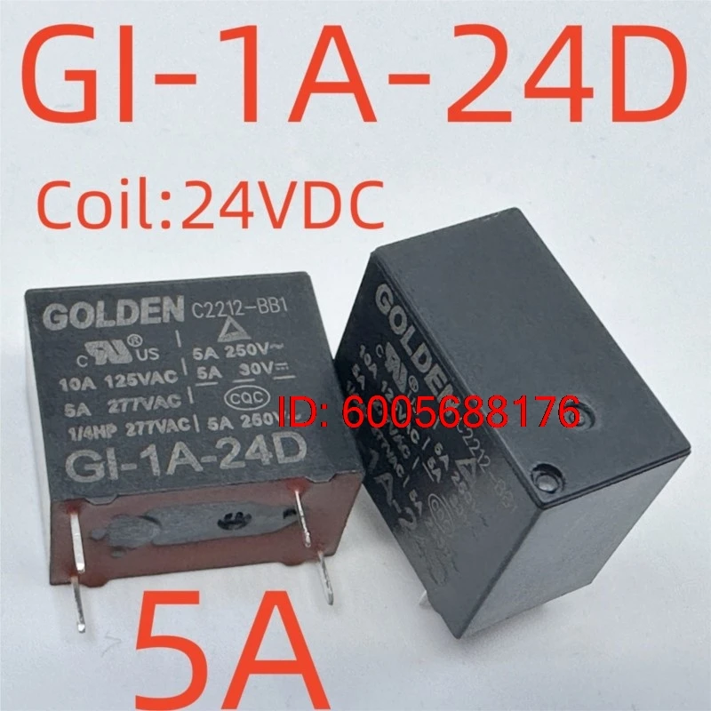 10PCS New GI-1A-12DT GI-1A-5DH GI-1A-12D GI-1A-12LHT GI-1A-24D (32F-1A-5V/12V/24V-5A/10A) Relay 4pins