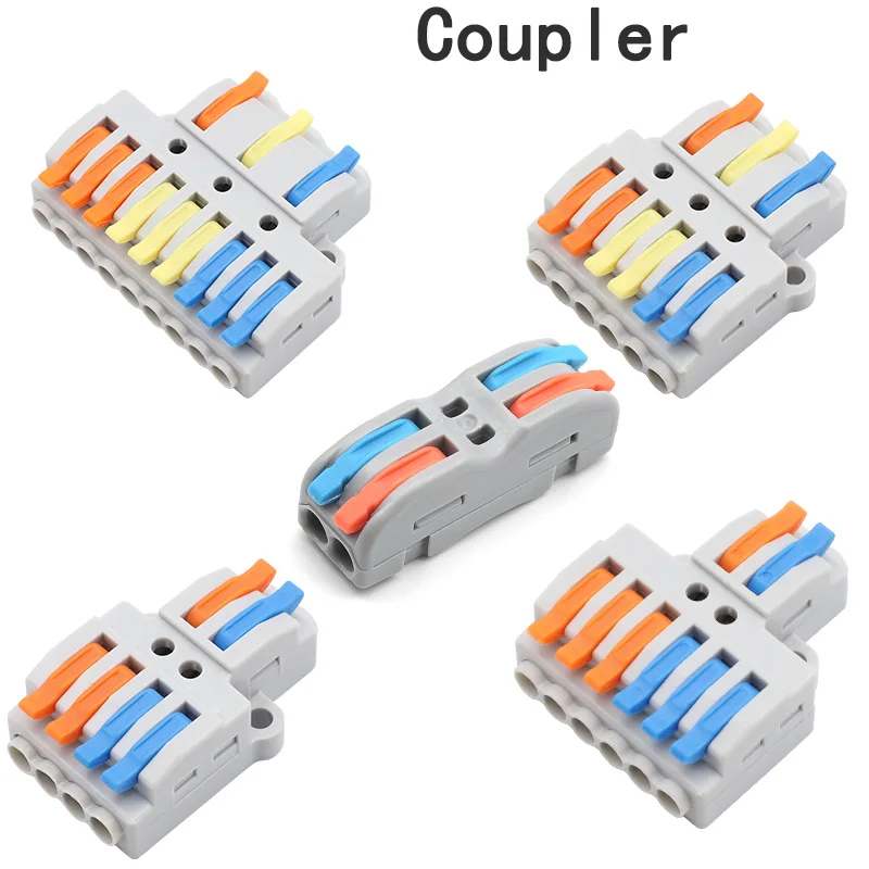 10PCS 3 In 9 Out Connector Wiring Terminal Quick PCT Lamp Wire Connector Parallel Wire Junction Box One in Multiple Out Splitter