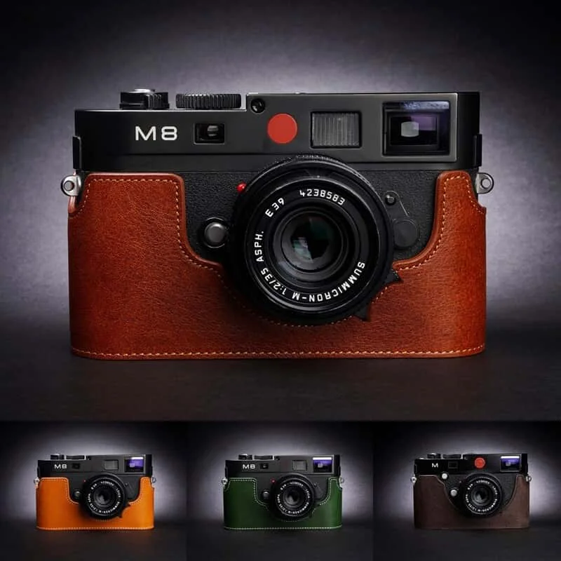 Camera Genuine Leather Camera Half case Cover Bag for LEICA M9 M9P M8 M-E