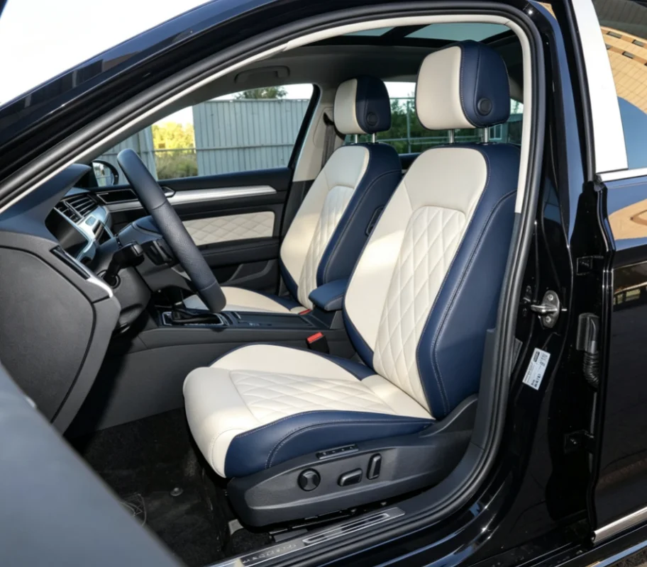 Für Passat B8 2014~2018 Maßgefertigte Autositzbezüge Luxuriöses Nappaleder 100% Passgenau Innenraumzubehör 360 ° Vollständige Abdeckung – Detail 5