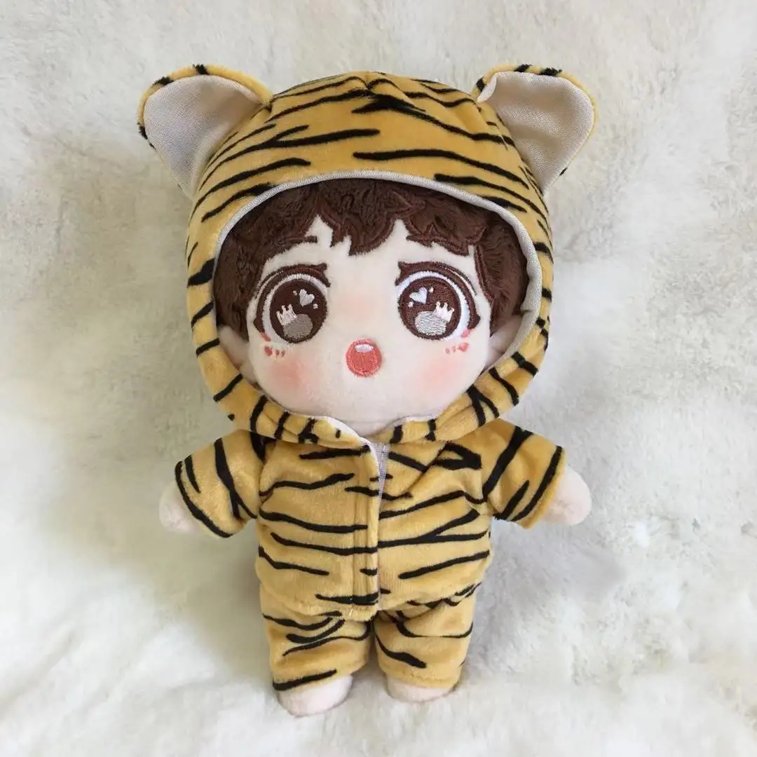 Hand-made 10cm 15cm 20cm doll clothes short plush tiger suit suit star dolls applicable doll clothes excluding dolls