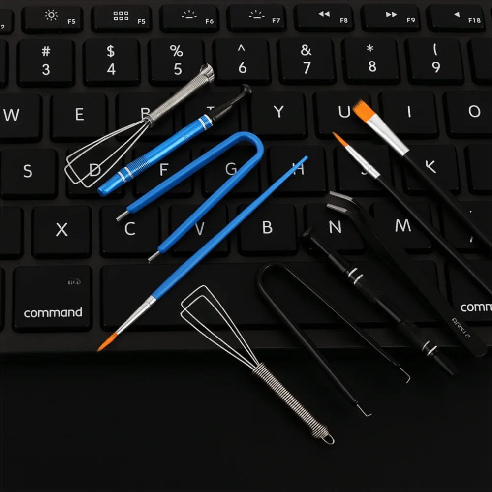 

4/6 шт. профессиональный набор инструментов для чистки клавиатуры, бытовой мини-съемник клавиш «сделай сам», с сумкой для хранения, инструмент для разборки клавиатуры