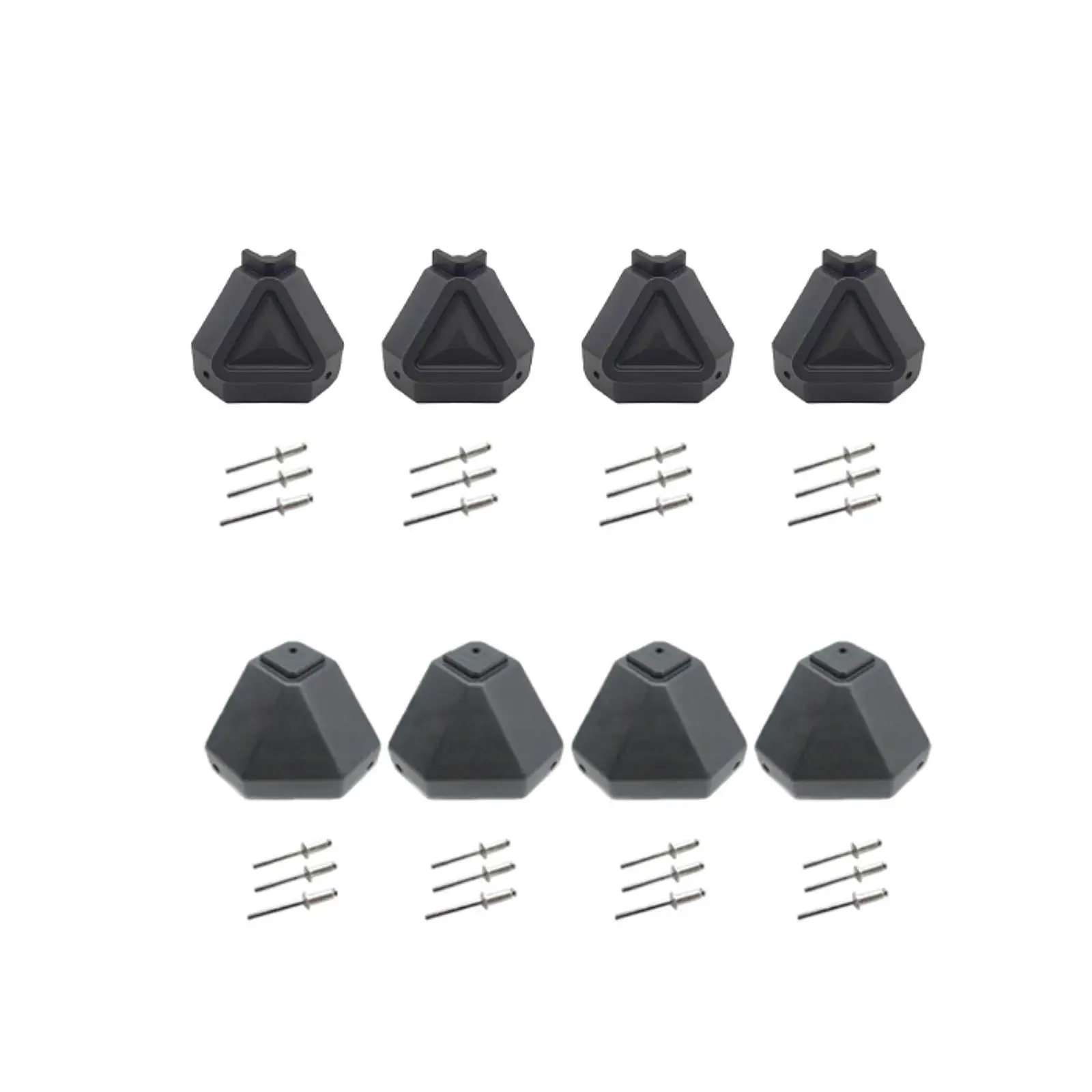 

4 Pieces Motorcycle Top Box Corner Protectors Sturdy Nylon Spare Part Accessories for Side Box Helmet Case Tail Box