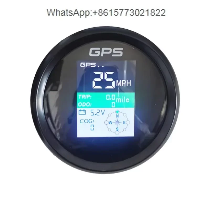 85mm ship GPS speedometer, digital display, voltage meter, 24V speedometer, universal with light