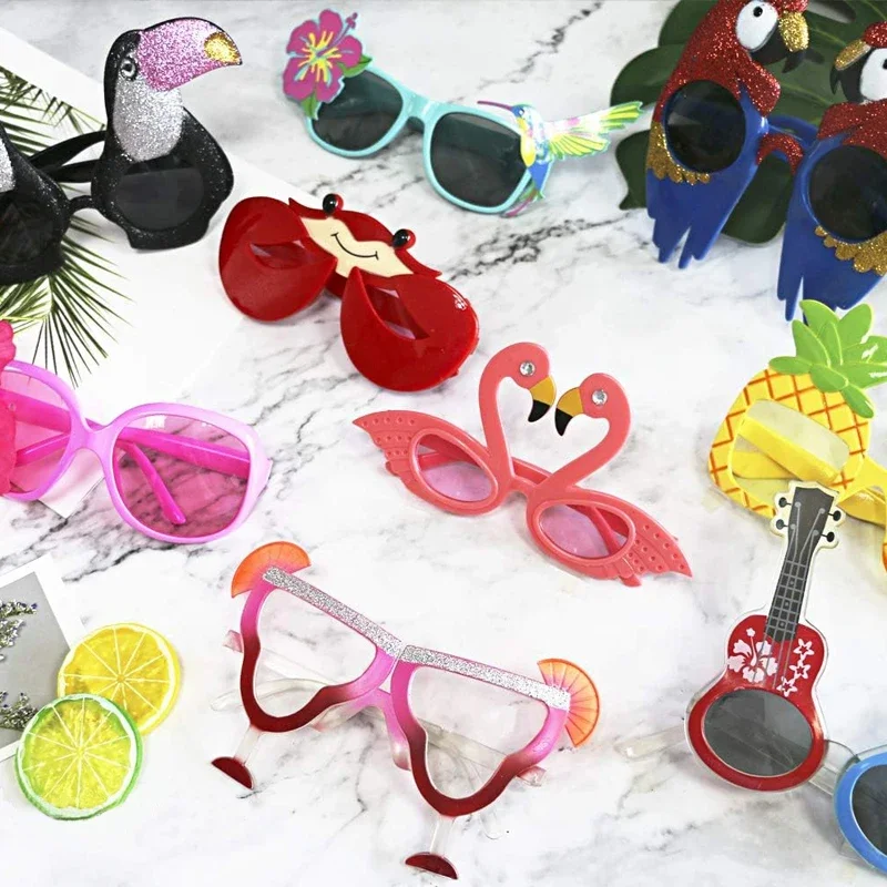 Lustiges Hawaii-Brillen-Set, Spaßige Sommer-Party-Requisiten, Hawaii-Strand-Themen-Party, Geburtstagszubehör, Dekoration – Detail 4